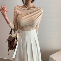 베이시코 / S/S 언발란스 오프숄더 티셔츠
