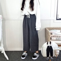 베라 일자 와이드 밴딩슬렉스/통넓은 넉넉한밑위 바지 홈웨어 인생바지 2color