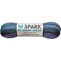 Derby Laces 스파크 퍼플 및 틸 스트라이프 신발끈 퍼플 틸 96 Inch / 244 cm