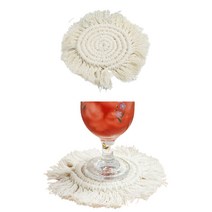 매듭 코스터 종이 컵 받침 코스타 티 받침대 뜨개 코스트 카페 자수 커피잔 차 찻잔 잔 머그컵 캔 홀더 손 매트 원형