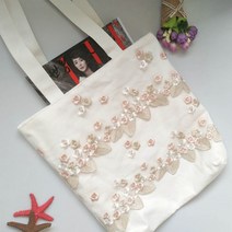 지퍼 있는 레이스 백 에코 가방