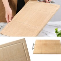 T핸들 대나무 도마(45X32CM) 목재도마 주방도마 식당용도마