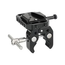 CAMVATE V-Lock 암 퀵 릴리스 마운트 어댑터 + DSLR 카메라 용 다목적 슈퍼 크랩 클램프 배터리 사진 장치, c3052