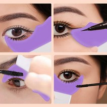 메이크업 붙이기 눈화장 마스카라 속눈썹가이드 화장번짐방지 속눈썹 아이 아이라인 가드 도구, 퍼플, 퍼플