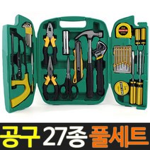 SMN 가정용 28종 공구 세트 스패너 펜치 렌치 망치 줄자 드라이버 수공구 모음 휴대용 작업용, 1개
