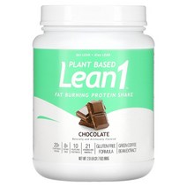 Lean1 Plant Based Fat Burning Protein Shake Chocolate 2.0 lb (900 g), 2.0900정