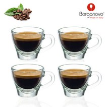 [KT알파쇼핑]에스프레소잔 80ml 4P 홈카페 미니커피잔 유리컵 샷잔