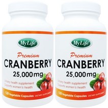 My Life 마이라이프 크랜베리 25000mg 120 베지캡슐 2병, 120정