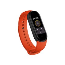 심박계 자전거 GPS 속도계 m6 스마트 밴드 블루투스 4.0 스마트 팔찌 ip67 방수 스포츠 밴드 피트니스 traker 심박수 혈액 스마트 팔찌, 주황색