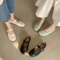 귀여운 둥근코 메리제인플랫 발편한 플랫단화 1cm