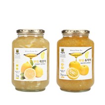 씨밀레 봉밀 유자차 2kg + 레몬차 2kg, 2000g