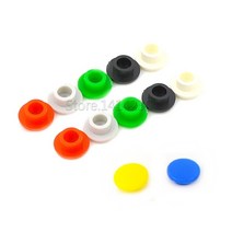 커넥터 부속품 20pcs 6x6x55.567mm 라운드 촉각 푸시 버튼 스위치 캡 마이크로 버튼 캡 순간 택트 캡 레드 그레이 블루 블랙 화이트 옐로우, 블랙 20개