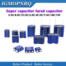 1PCS 슈퍼 커패시터 패러드 커패시터 조합 유형 5.5V 0.5F 1F 2F 3.5F 4F 5F 7.5F 10F 15F, 04 5.5V 2.5F
