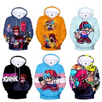 RUHONG 프라이데이나이트펌킨 프나펌 캐릭터 후드티 남여공용 아동 성인 앞주머니 후드티셔츠 8가지 도안선택 모자티 프나펌 굿즈 맨투맨 후드티