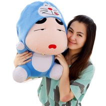 큰 부드러운 짱구인형 대형 토토로 스폰지밥 모자 애착 인형, 35cmcm, F