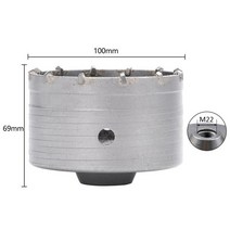 콘크리트절단기 금속절단기 슬라이딩각도절단기 컷팅기 벽 톱 드릴 비트, 100mm