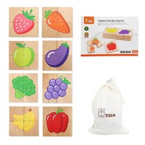 자석퍼즐 과일 자석교구 원목퍼즐