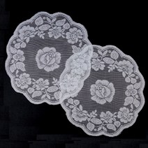 레이스 포인트 테이블 콘솔 식탁 러너 식탁보 2P, 사각, 디자인