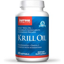 다이어트보조제 Jarrow Formulas Krill Oil - 아스타잔틴 함유 인지질 오메가-3 복합체 식이 보조제 뇌 기능 신진대사 ampamp 심장 건강 60 소프트젤 30인, [01] 60개(1팩)