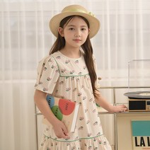 로엠걸즈 ++예쁘기도 하지요+퍼프형 아사 원피스