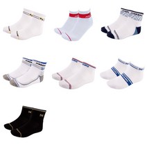 낫소 스포츠양말 남성용/테니스양말/족구양말, 중목 화이트/레드(NSM-RD)