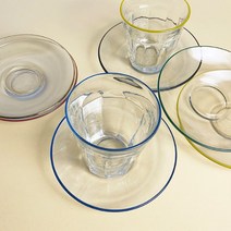 듀라렉스 컵받침 13.4cm 5 color 컬러라인 시리즈 유리접시 잔받침 코스터, 옐로우