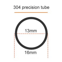 304 스테인리스 스틸 튜브 정밀 파이프 외경 16mm 벽 두께 1-4.5mm 공차 0.05mm 외부 내부 광택, [04] 16x1.5mm, [01] 200mm, 04 16x1.5mm_01 200mm