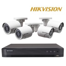 하이크비젼 FULL-HD CCTV4채널 세트 카메라4대 + 1테라 장착한 녹화기 1대 + 기본10m 전원영상케이블 4개 구성, 실외4, 20미터X4개