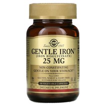 솔가 철분제 젠틀 아이언 25mg 180정 Solgar Gentle Iron