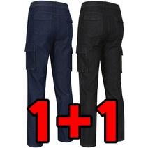 늑대와여우 1+1원플러스원 남자 봄가을 스판청바지 원턱 건빵 카고바지 빅사이즈