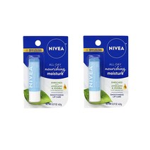 NIVEA Smoothness 브로드 스펙트럼 SPF 15 자외선 차단 립 케어 4.8g 2팩 807106
