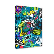 CNTCSM 유명인의 낙서 캔버스 그림 신인작가 그림 사무실액자, 17