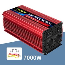인버터 EU 소켓 순수 사인파 자동 액세서리 DC 12v 24v AC 220v 전압 전송 변환기 충전 어댑터 LED 디스플레이, 7000w 나, 24v50hz, 유럽