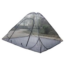 돔텐트Outdoor Insect Tent Travel Mesh Camping Net Indoor Reject 3 Corner Post Canopy Curtain Bed Han, 01 Black