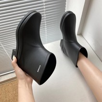 하이힐 성인 레인부츠 여패션 미들부츠 기모 방수 r54-75715