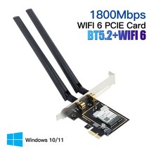 와이파이 6 PCI 익스프레스 무선 어댑터 블루투스 5.2 듀얼 밴드 802.11AX/AC MT7921 네트워크 카드 윈도, 03 WIFI 6 MT7921