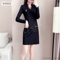 여성 골프 원피스 빅사이즈 일자 원피스 긴팔 스포츠 캐주얼 스커트 YD 뉴타임즈 O767T256