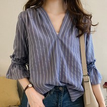 슬린 브이 블라우스