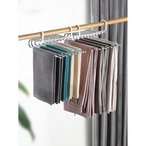 논슬립 바지걸이 5단 9단 접이식 스텐 바지걸이 틈새활용 논슬립 정장 치마 청바지 옷걸이 다이소 행거, 5단-진핑크, 1개