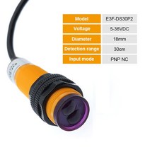 iot스위치 E3F-DS30C4 근접 스위치 광전 센서 NPN PNP DC5-36V 30cm 감지 범위 조정 E3F-DS30P1/P2/C2/Y1, [02] E3F-DS30 P2, 02 E3F-DS30 P2