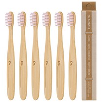 닥터노아 유아용 마루 대나무 칫솔, 분홍(칫솔모), 6개, 1개입