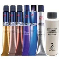 웰라 콜레스톤 퍼펙트 염색약 80g+산화제+염색비닐+장갑, 웰라/딥(새치커버-5/04 웜브라운
