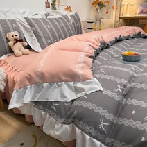 침대 라이닝이불 커버장착 시트한국인 걸스 하트 공주 공주 바람 바람 침대 4- 씻은 면도 기숙사 시트 세트 3- 피스 침대 스커트 4, 한국 버전-몇 가지 맛의 바람, 2.0m 베드 스커트 4- 피스 세트 [220*240