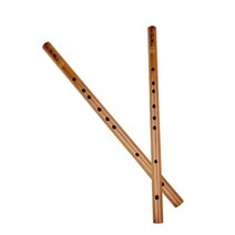 GHSHOP 2x 전통 나무 플루트 그레이트 사운드 목관 악기 선물, 52x2.45cm, 대나무, 갈색