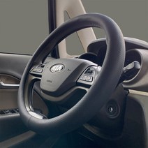 차차차 포르쉐 숨쉬는 순정형 타공 핸들커버 파나메라 카레라 카이맨 타이칸 박스터 카이엔 마칸, 핸들커버_프리미엄_단색_올블랙