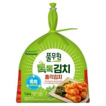 풀무원 가족 반찬 톡톡 총각김치 (1.4kg) 라면 칼국수 여행용 캠핑, 14세트