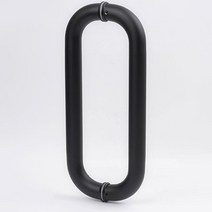 강화유리문손잡이 스텐 32파이 340 블랙무광 철 목문 상가출입문, 1개