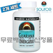 소스내츄럴스 과라나 추출물 구아라나 에너자이저 60정 2개