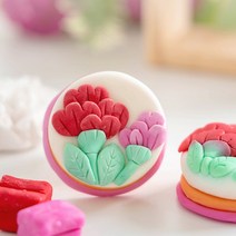 민화샵 카네이션 비누클레이 만들기세트 카네이션꾸미기 카네이션비누 어버이날 스승의날 선물 비누만들기키트 DIY 꾸미기재료 집콕놀이키트 엄마표미술놀이, 카네이션 비누클레이 만들기