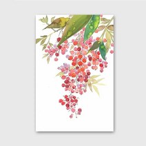 중국 꽃 모란 매화 국화 난초 diy 디지털 유화 손으로 채워진 컬러 유화 배경 벽 장식 그림, 3200 붉은 과일